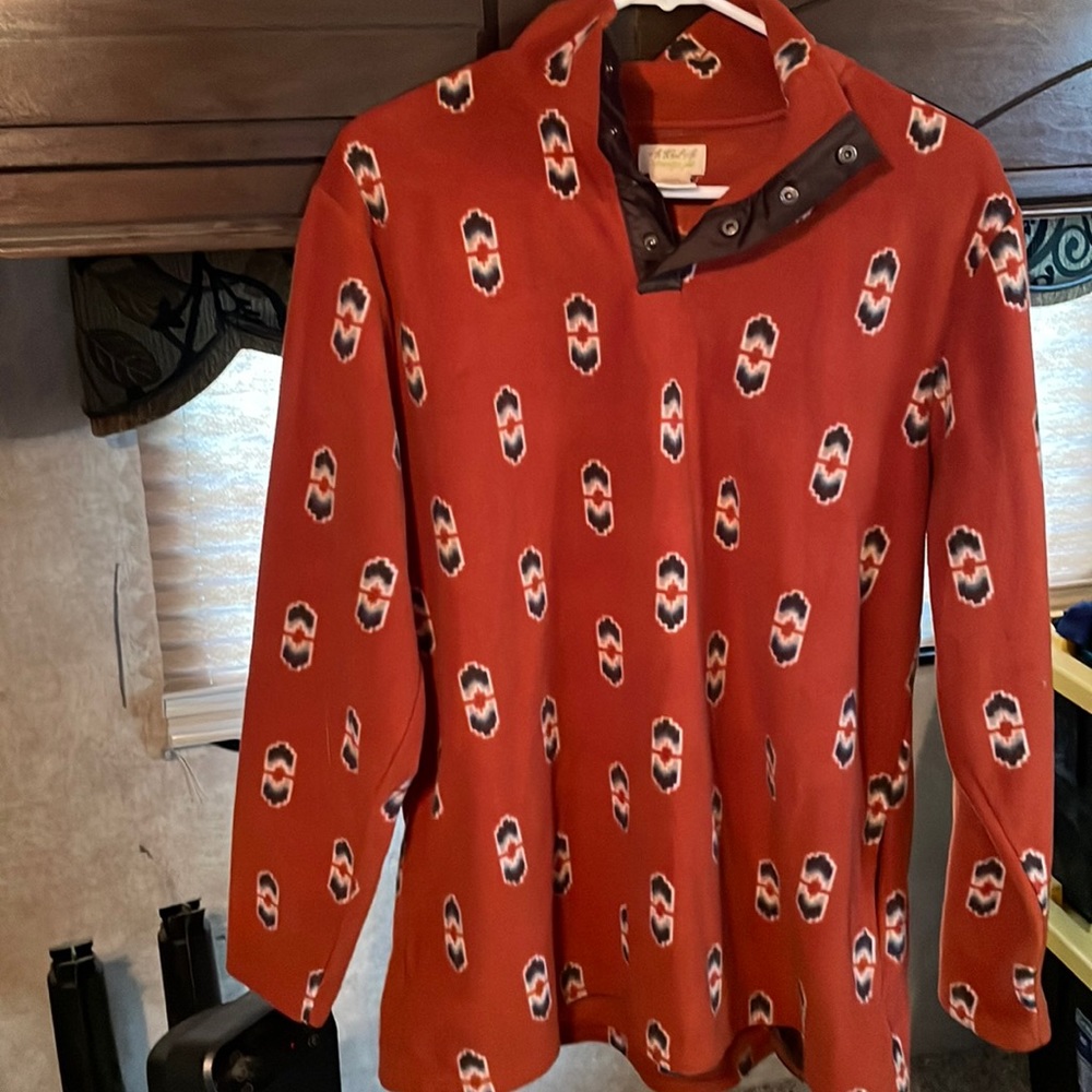 Gently used burnt orange Wrangler fleece pullover